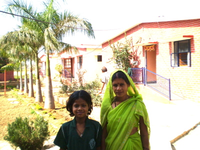 ManASVI sponsors Rupa and her daughter Puja - both rescued from the city Mercy Home.